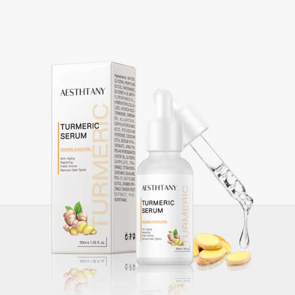 AESTHTANY Skincare Supplier Dark Spot Serum Oil Anti-Aging Lighten Skin Turmerik Turmeric Serum - Image 6